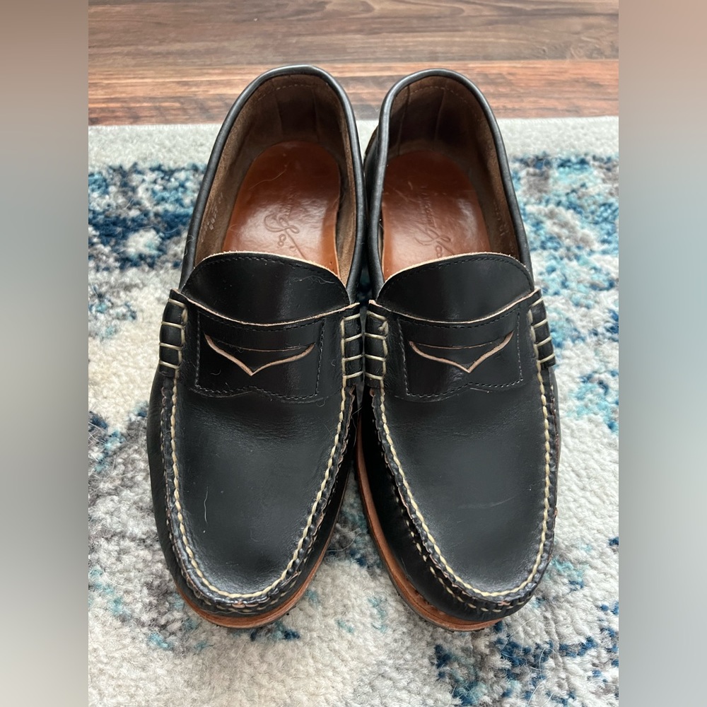 Rancourt Beefroll Penny Loafer Black Chromexcel